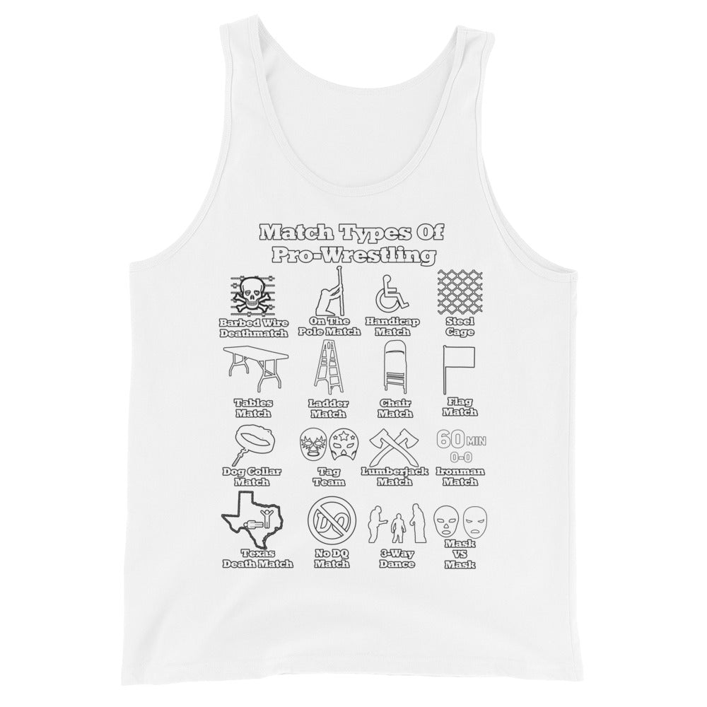 Match Types Of Pro Wrestling Men's Tank Top