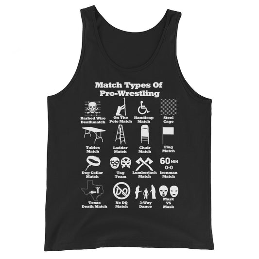 Match Types Of Pro Wrestling Men's Tank Top