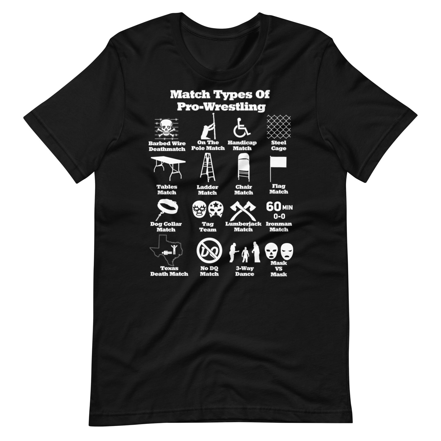 Match Types Of Pro Wrestling Men's T Shirt